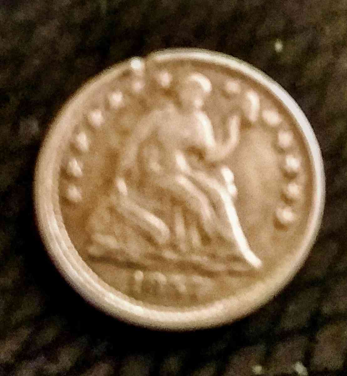 1865 Civil war half dime