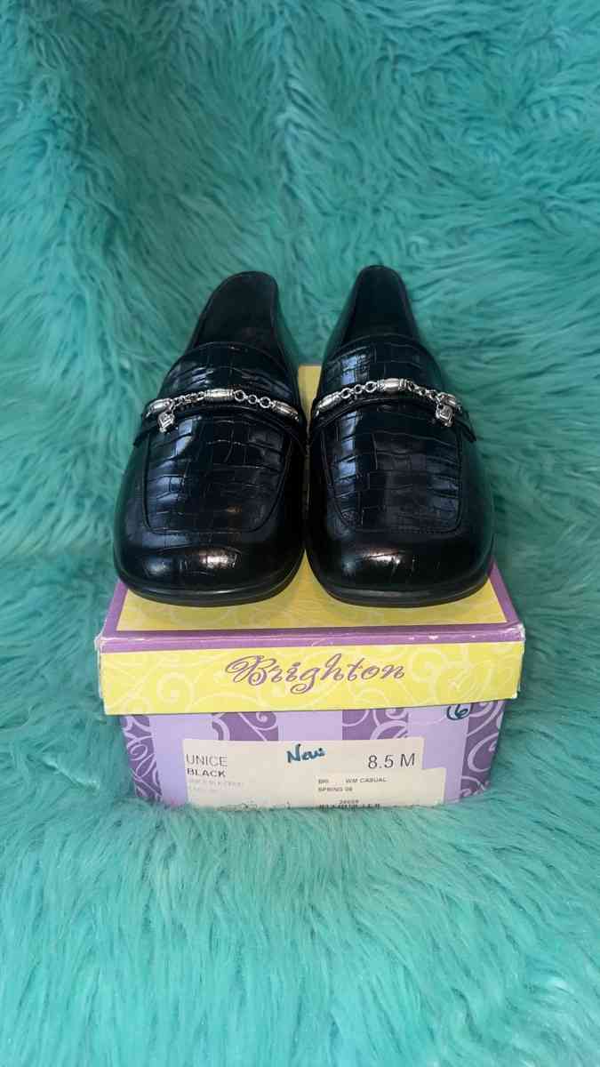 NIB Brighton Unice Black Croc With Silver Chain Womens Size - North Las Vegas, Nevada - FleaMarketBay