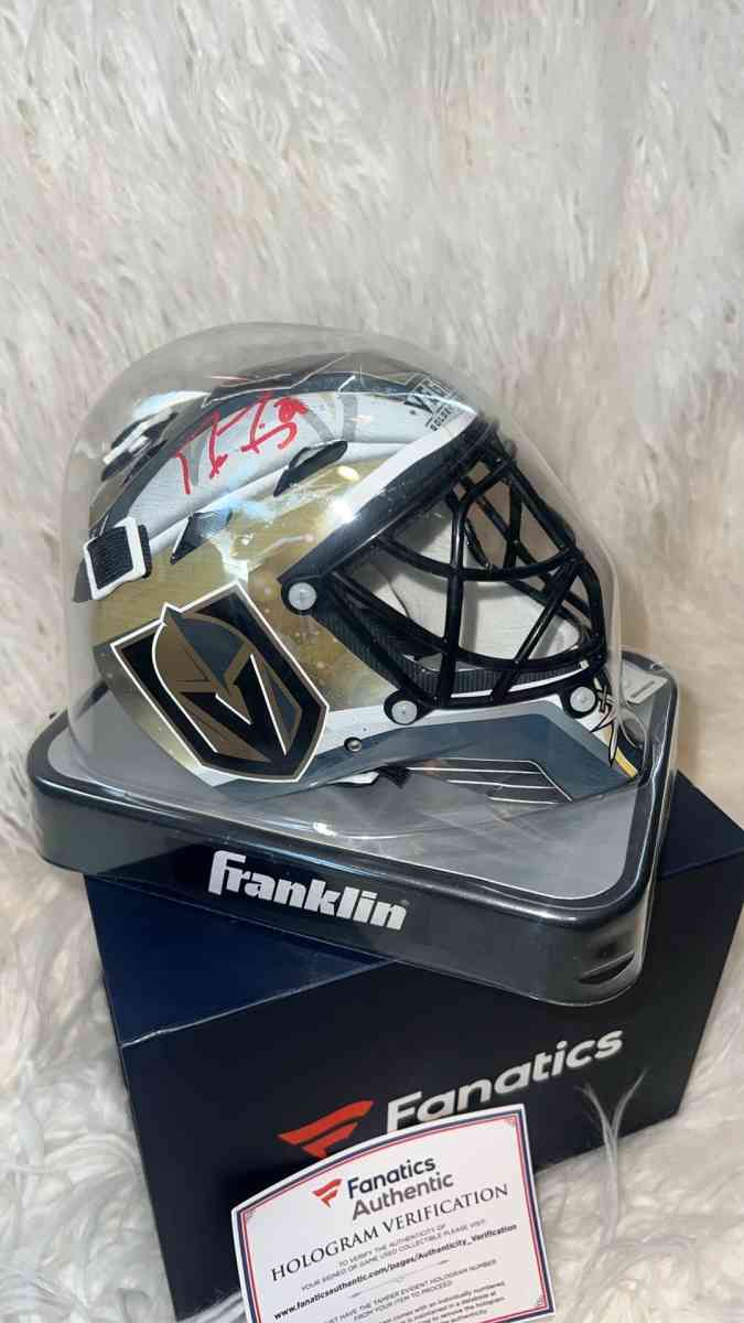New MARCANDRE FLEURY SIGNED VEGAS GOLDEN KNIGHTS Mini Goalie - North Las Vegas, Nevada