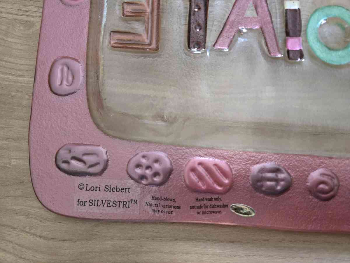 Glass serving tray - Washington Island, Wisconsin - FleaMarketBay