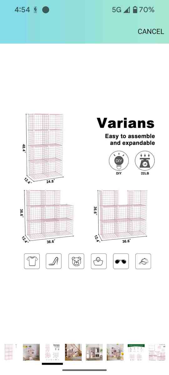 Metal Wire 8 Cube Organizer - Virginia Beach, Virginia - FleaMarketBay
