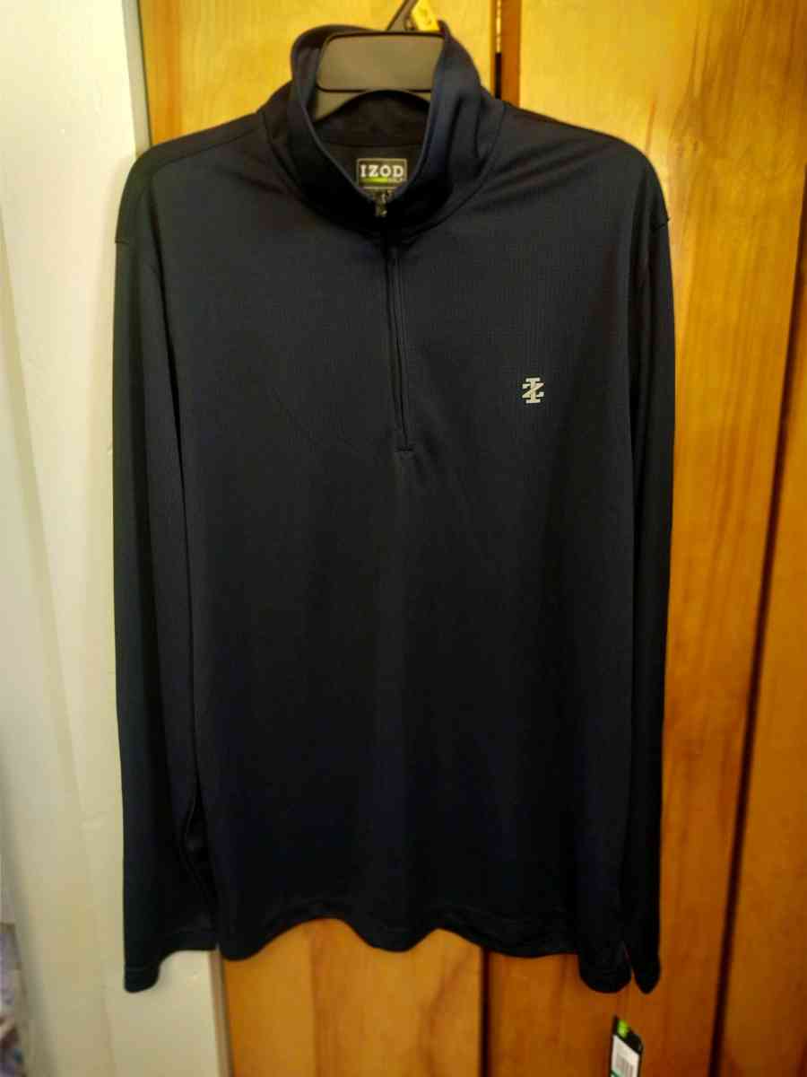 Izod Golf Pullover Top Mens Blue Long Sleeve 14 Zip Casual - Abington, Pennsylvania