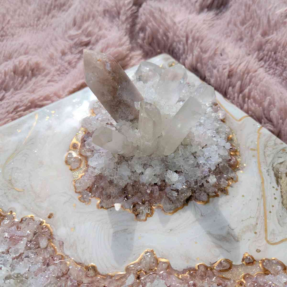 Pink Amethyst Geode Wall Art - Rochester, New Hampshire - FleaMarketBay