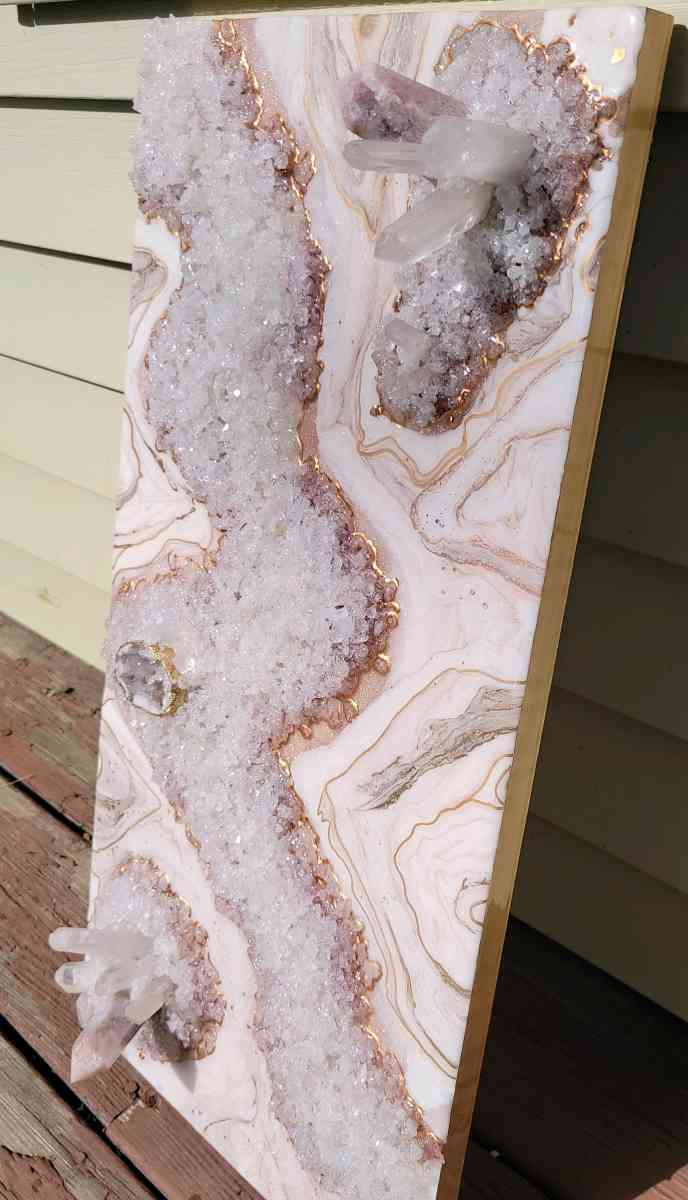Pink Amethyst Geode Wall Art - Rochester, New Hampshire - FleaMarketBay