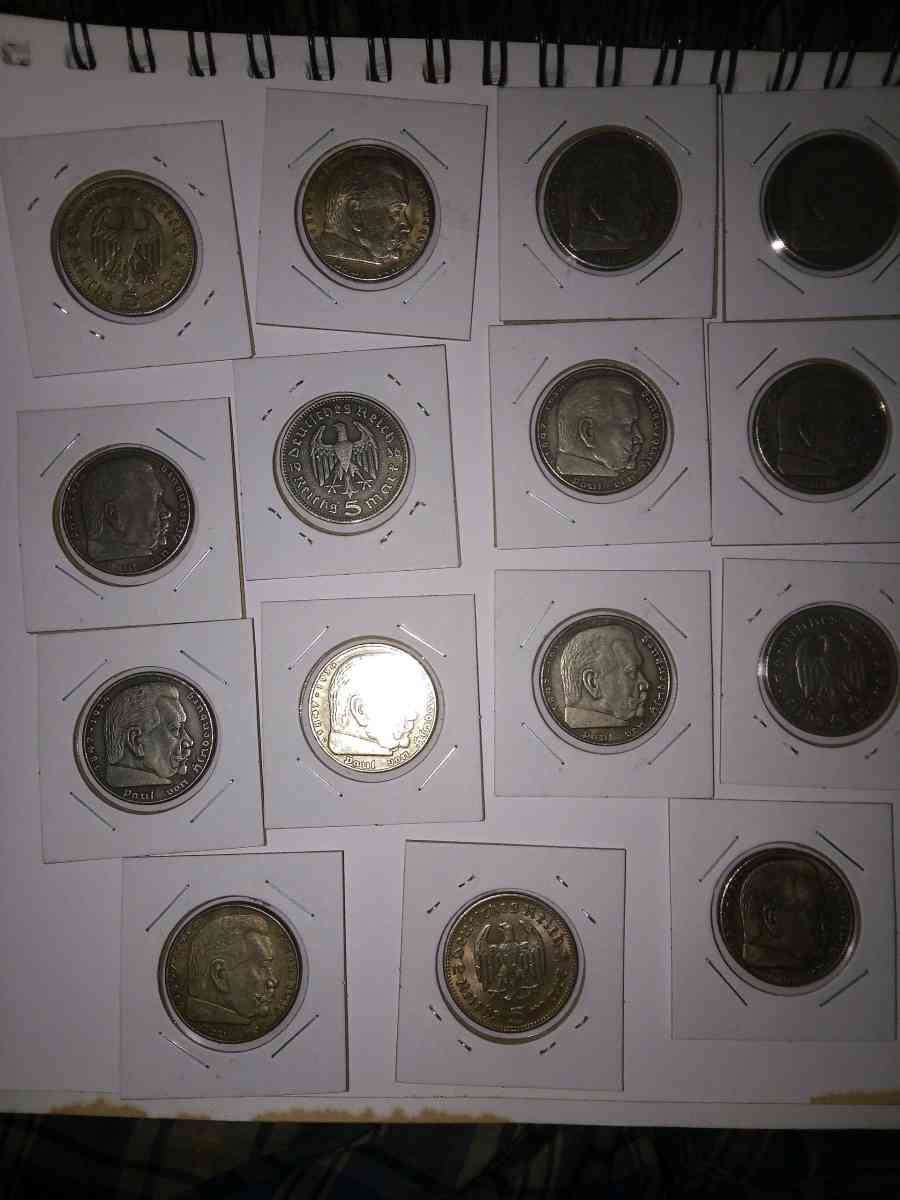 5 Reichsmark silver German WWII coins - Naples, Florida - FleaMarketBay