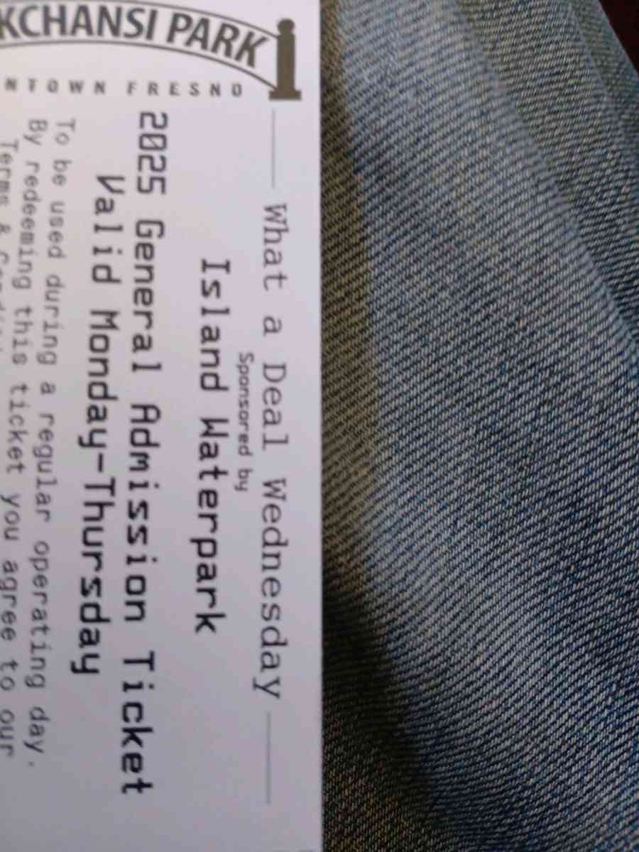 Water Park Tickets - American Canyon, California