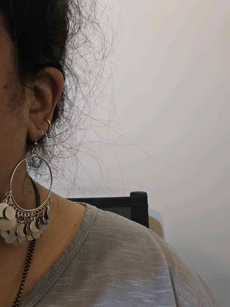 Oxidised Silver hoop earrings with silver coin accents festi - Sterling, Virginia - FleaMarketBay