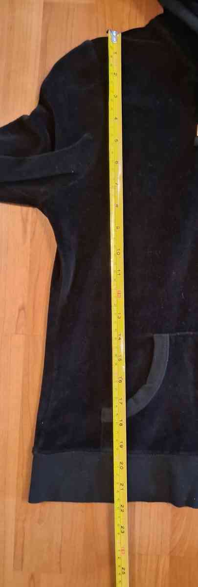 BCBGMAXAZRIA BLACK GELVET HOODIE WOMENS SMALL - Elysburg, Pennsylvania - FleaMarketBay