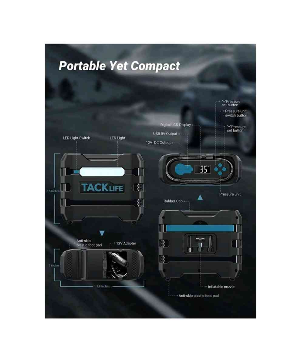 Portable Tire Inflator para autos motos y bicicletas - Dade City, Florida - FleaMarketBay