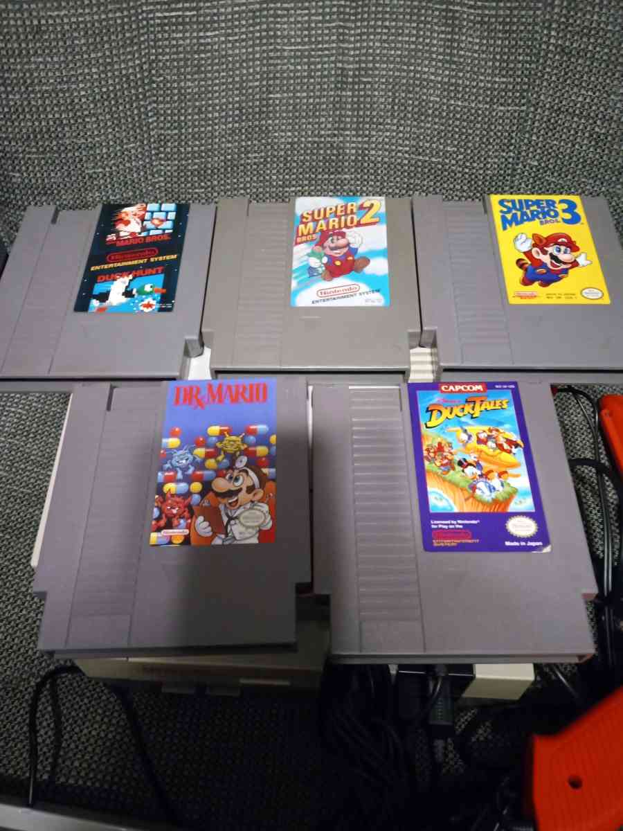 2 Nintendo NES consoles with 3 controllers and 5 games - Richmond, Virginia - FleaMarketBay