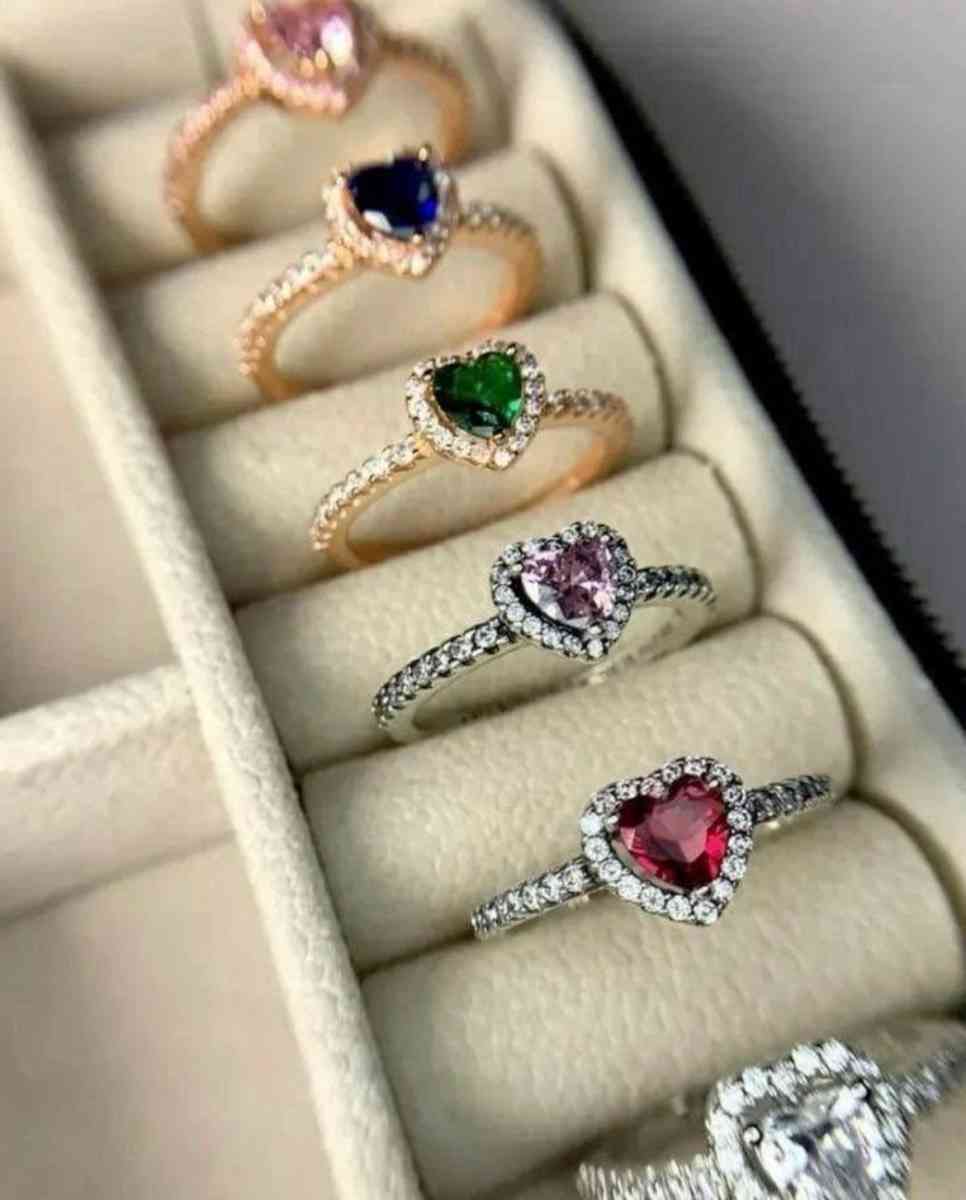 Pandora Red Heart Necklace Matching Ring Set - Afton, Tennessee - FleaMarketBay