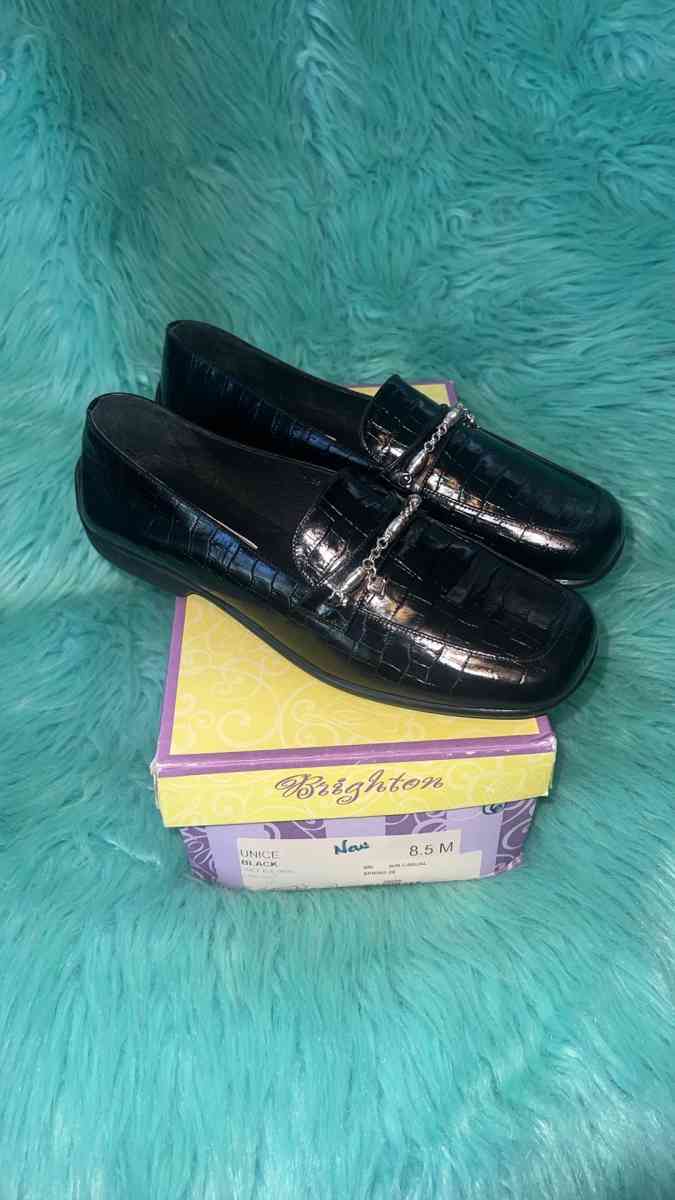 NIB Brighton Unice Black Croc With Silver Chain Womens Size - North Las Vegas, Nevada - FleaMarketBay