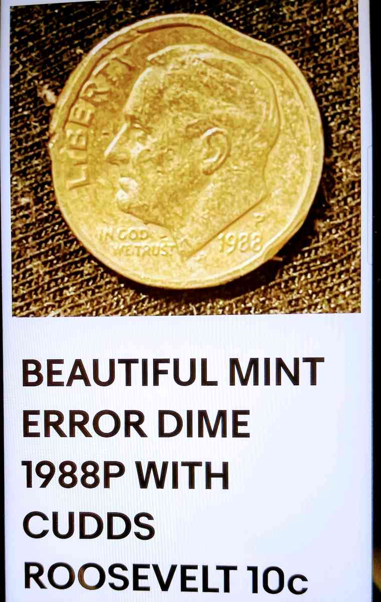 dime with error 1988 with cudds