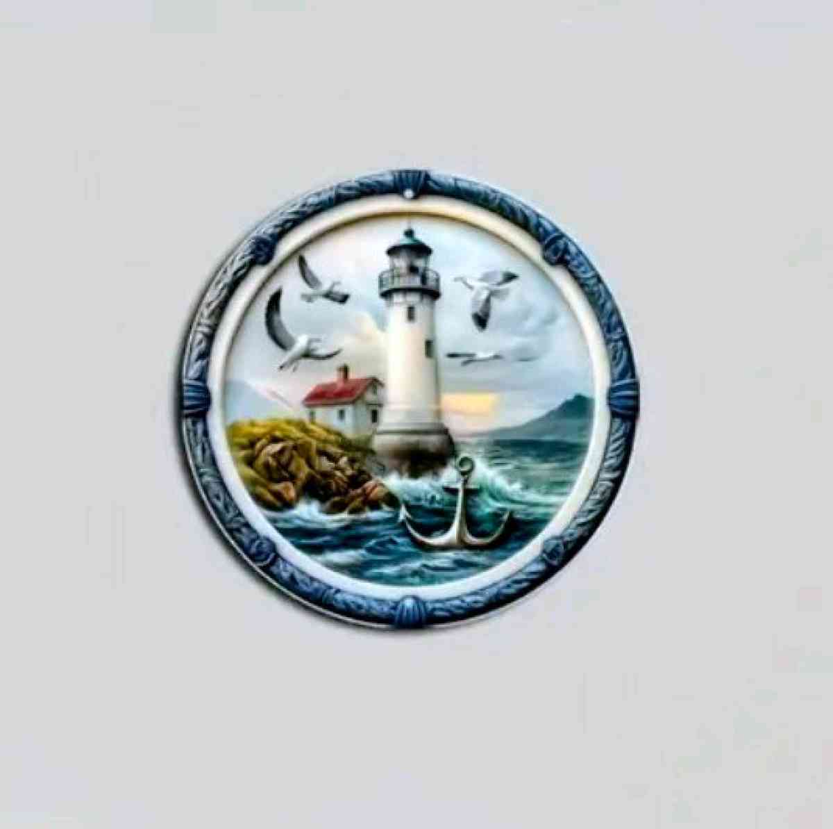 Lighthouse Themed Metal Wall Decor
