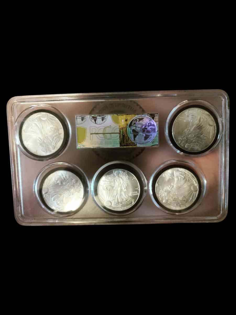 1901 to 1906 US SILVER DOLLAR MS68 PCGS GRADED COIN SET