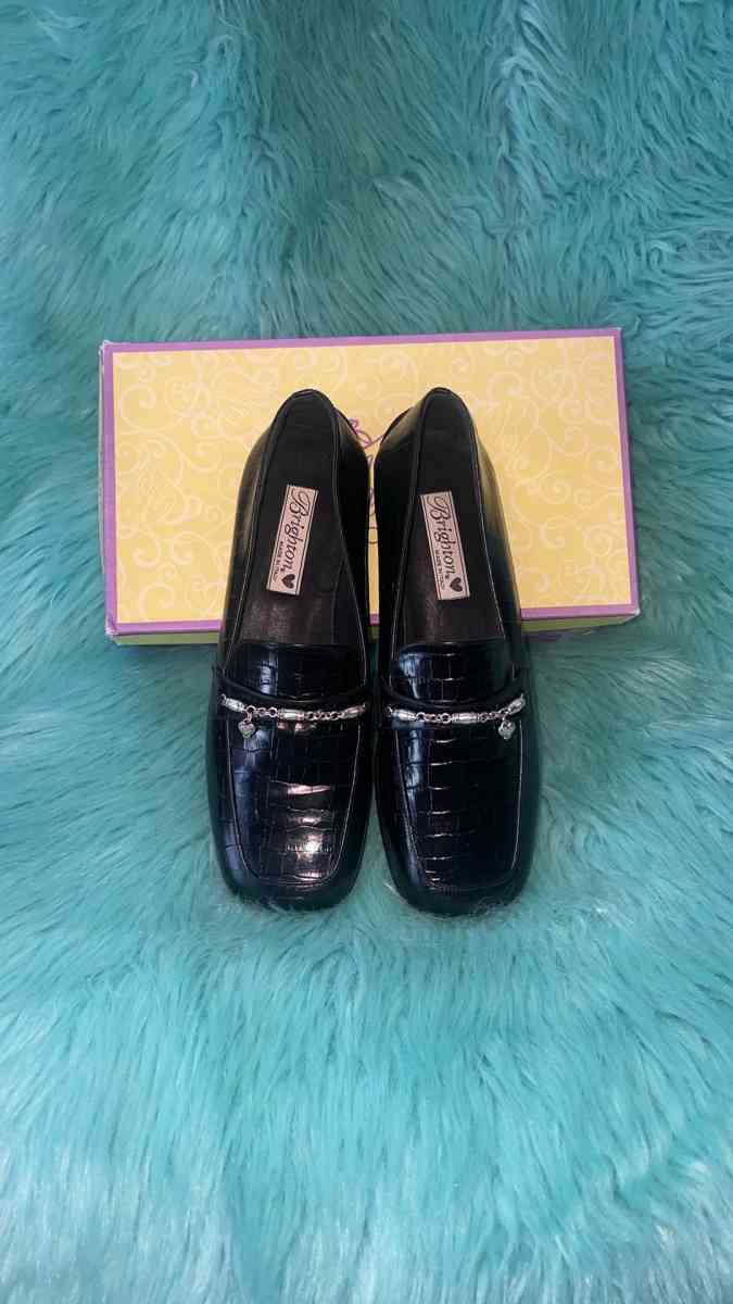 NIB Brighton Unice Black Croc With Silver Chain Womens Size - North Las Vegas, Nevada - FleaMarketBay
