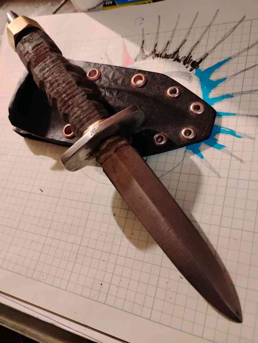 handcrafted custom made fixed blade double edged dagger - Colorado Springs, Colorado - FleaMarketBay