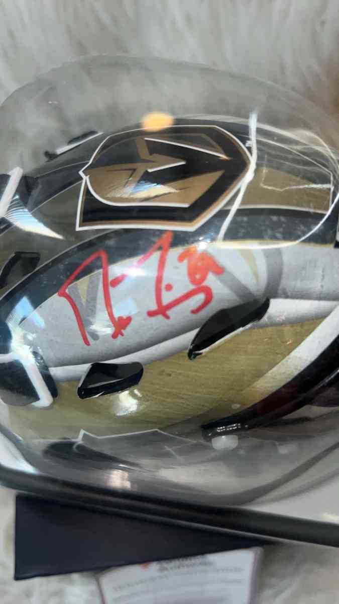 New MARCANDRE FLEURY SIGNED VEGAS GOLDEN KNIGHTS Mini Goalie - North Las Vegas, Nevada - FleaMarketBay