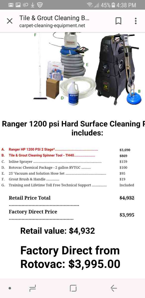 Tile grout carpet driveway cleaner - Tipton, Tennessee - FleaMarketBay