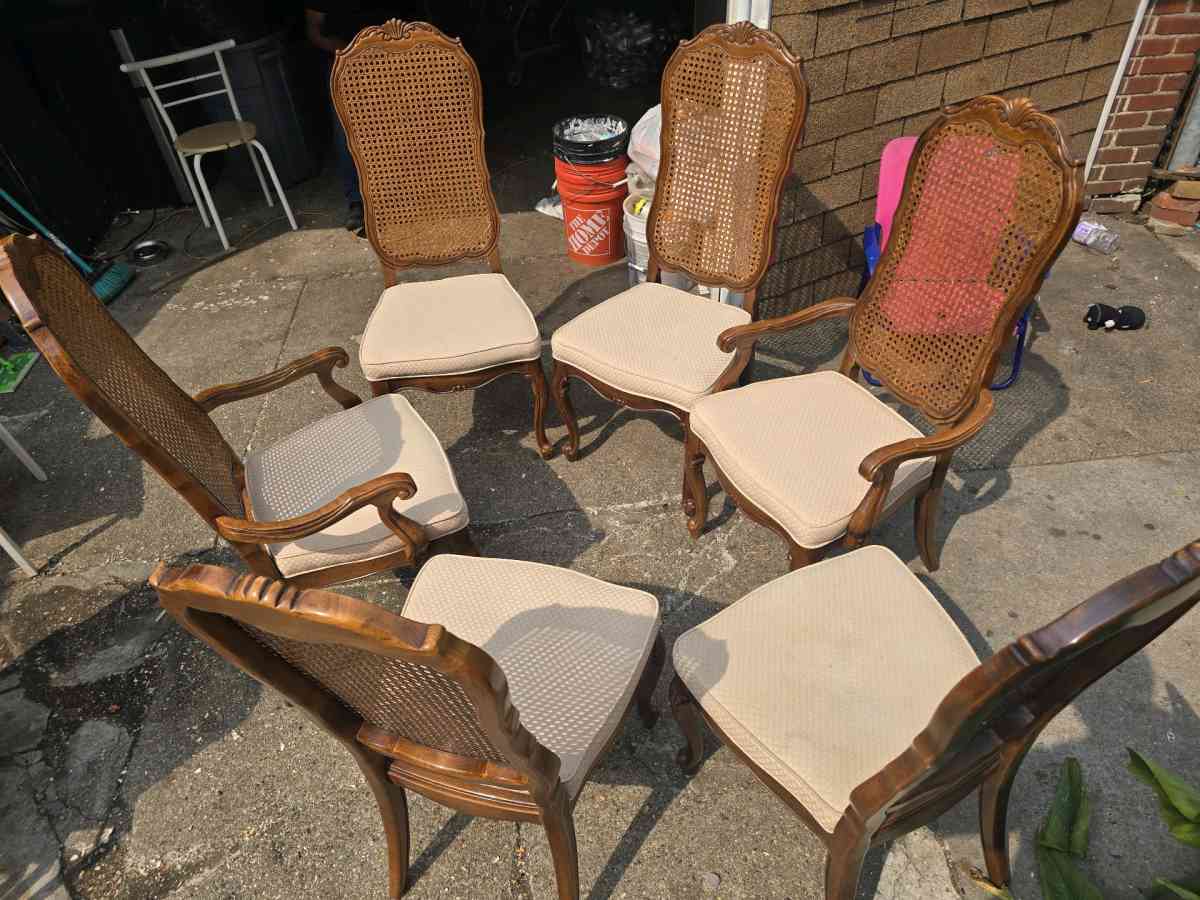 Antique Cane Back Dining Chair set of 6 - Flushing, New York - FleaMarketBay