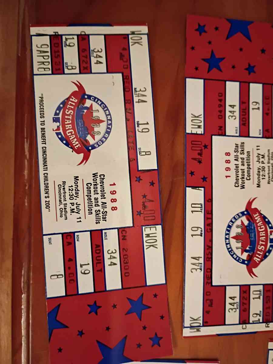 1988 Chevrolet All Star Tickets - Bellevue, Kentucky - FleaMarketBay