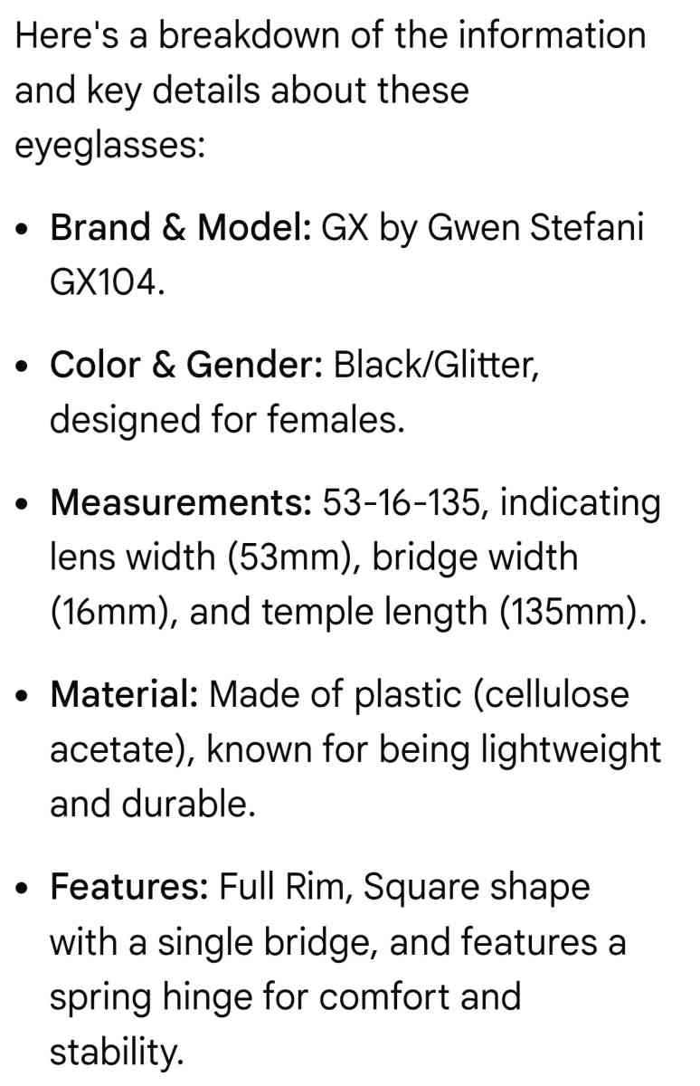 Bling Eyeglass Frames by Gwen Stefani - Shepherd, Michigan - FleaMarketBay