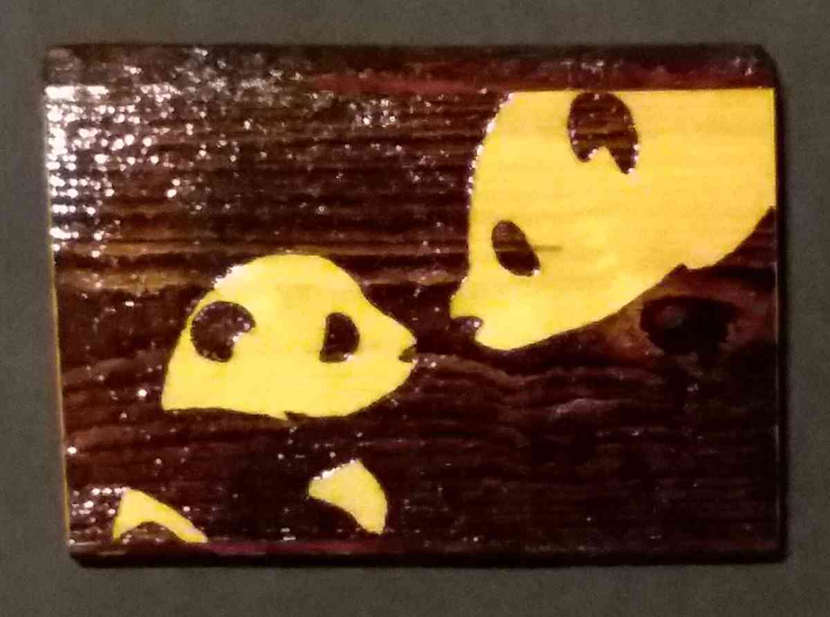 Pandas pyrography wall decor - Bucksport, Maine