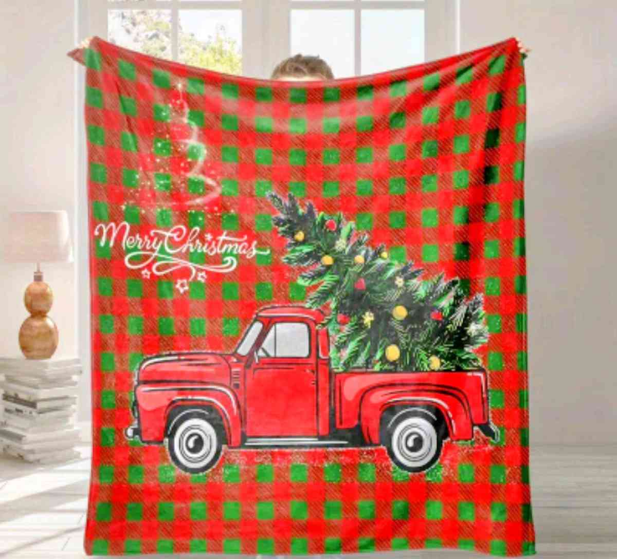 Queen Size Christmas Blanket - Palm Bay, Florida