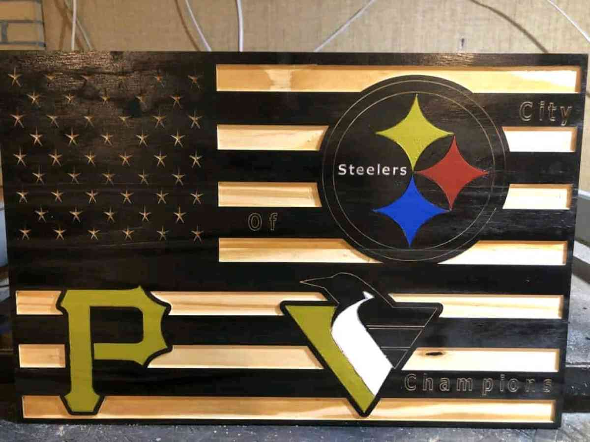 16x24 Pittsburgh themed flag - Butler, Pennsylvania