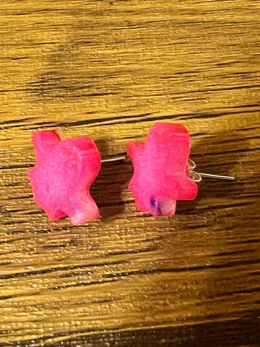 pink resin Halloween earring - Natchitoches, Louisiana