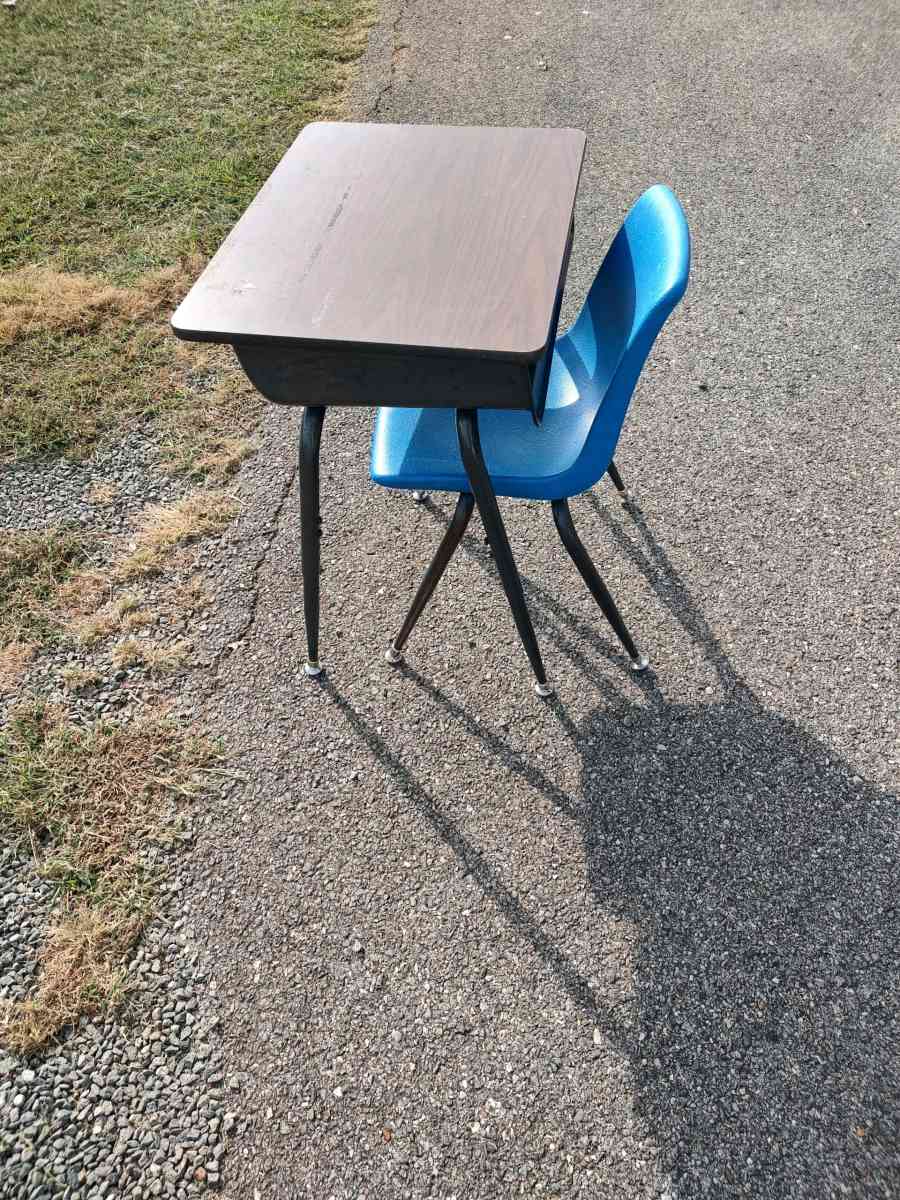 metal School desk with chair or a end table - Glade Hill, Virginia