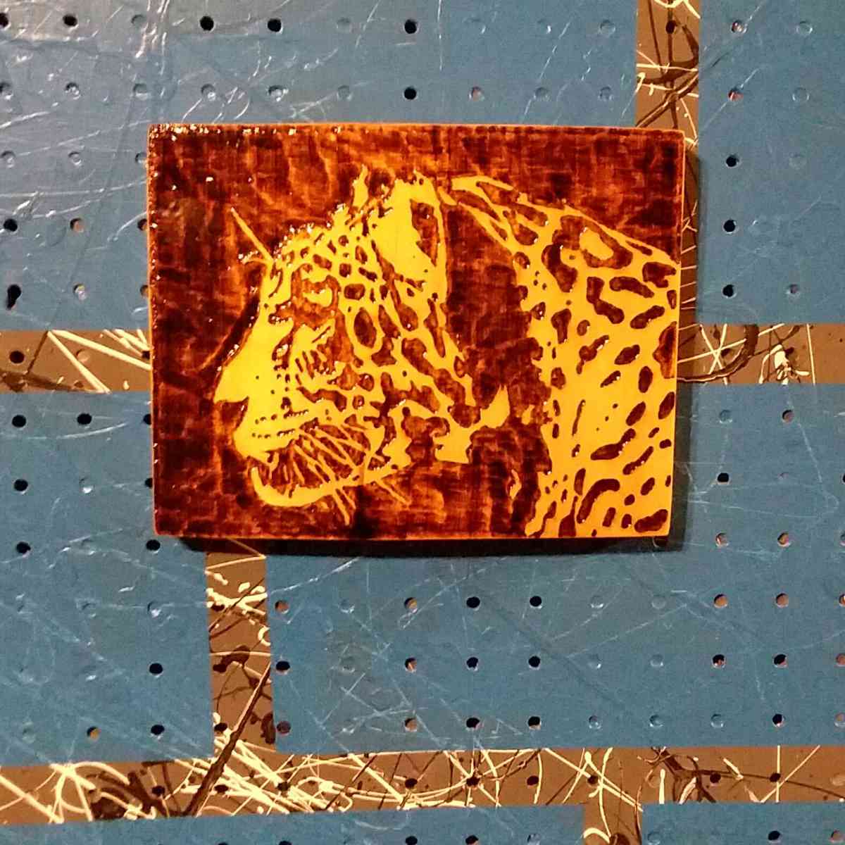 Jaguar wall decor pyrography - Bucksport, Maine