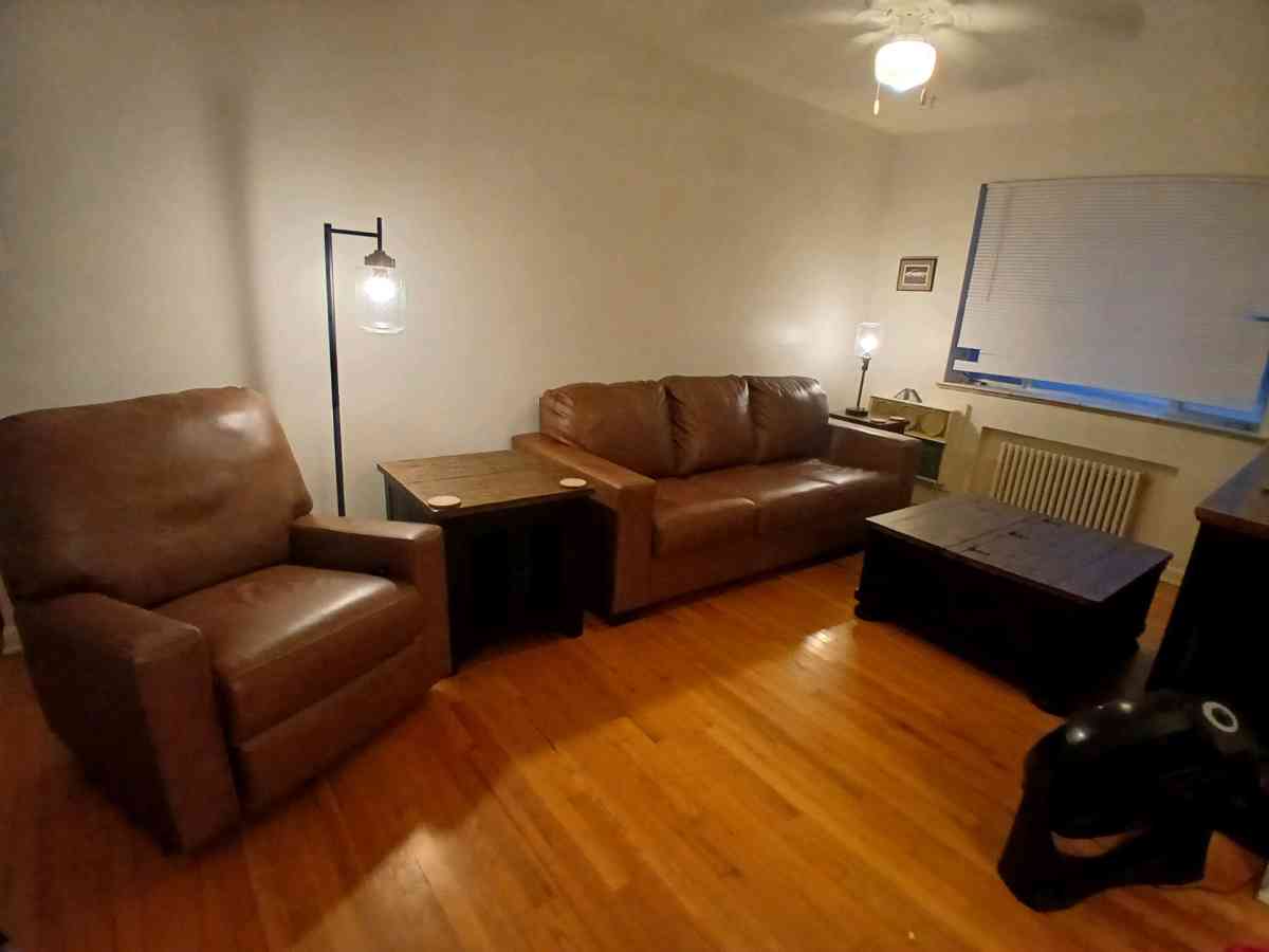 pull out couch 2 side tables coffee table 2 lamps recliner - Denver, Colorado