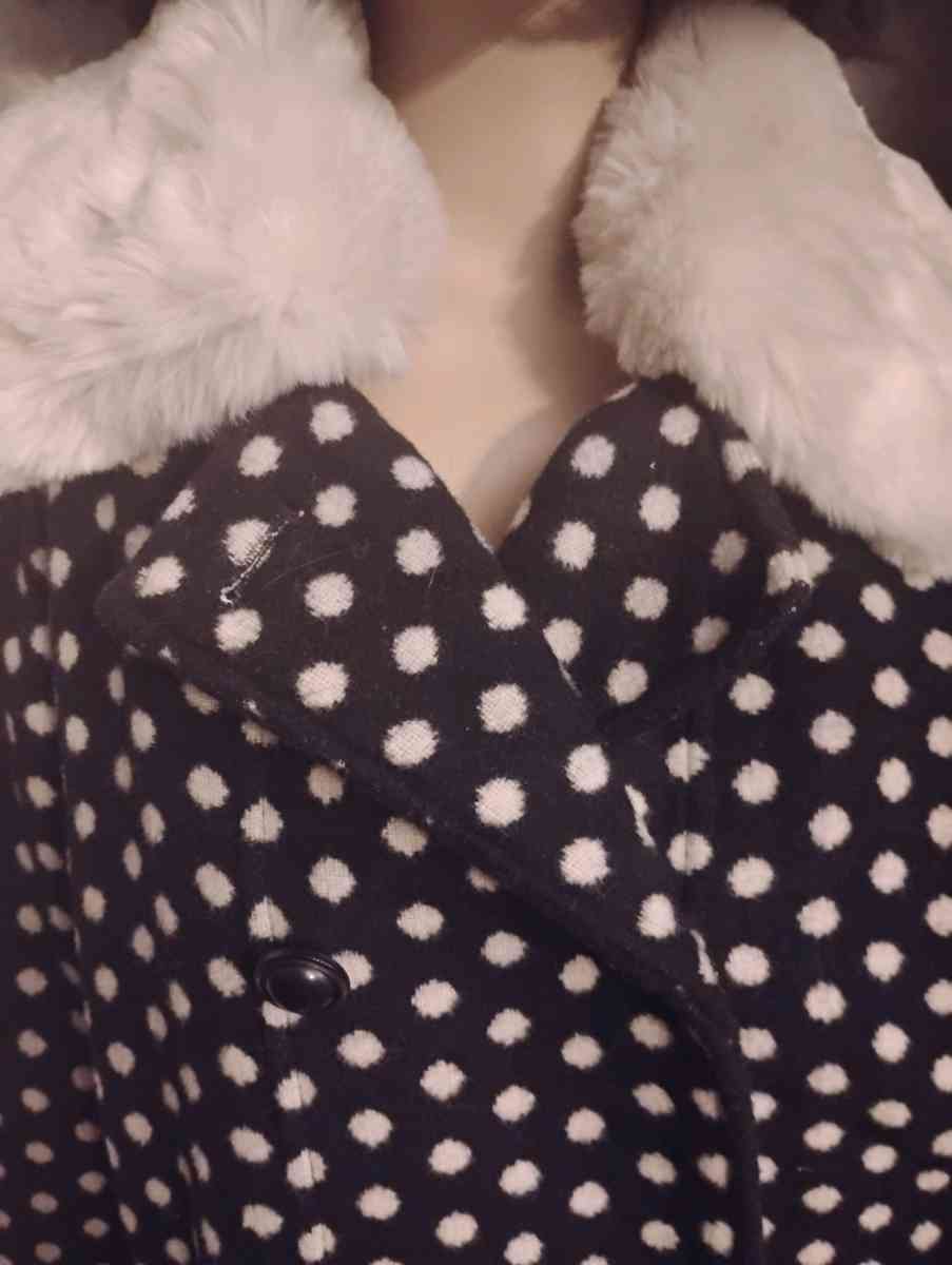 Womens Faux Fur Collared Coat by Exhilaration - Burgaw, North Carolina - FleaMarketBay