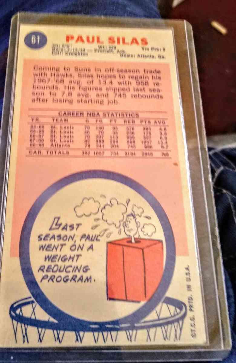 PAUL SILAS 1968 - Danville, New Hampshire - FleaMarketBay