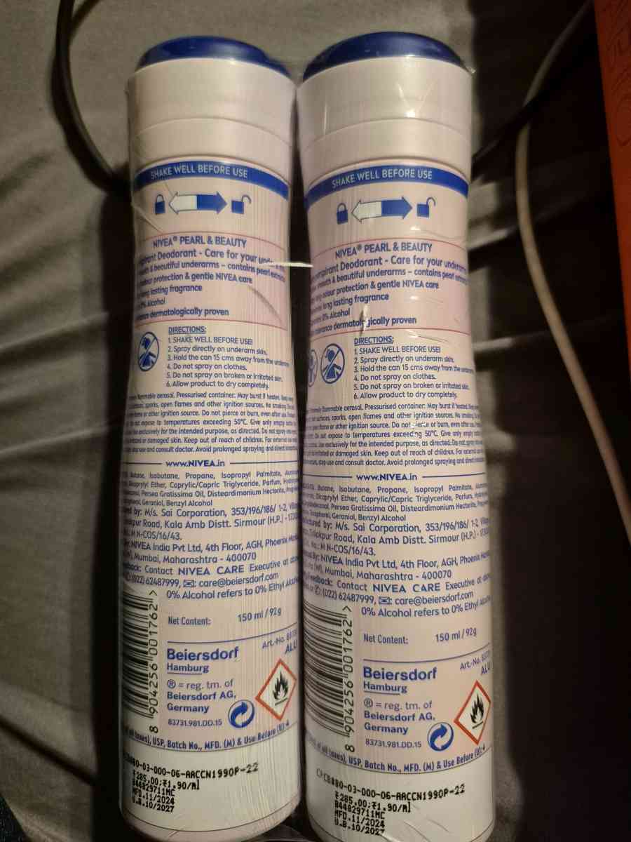 Nivea Pearl Beauty Spray Female Deodorant 150 mlAmazons Choi - El Mirage, Arizona - FleaMarketBay