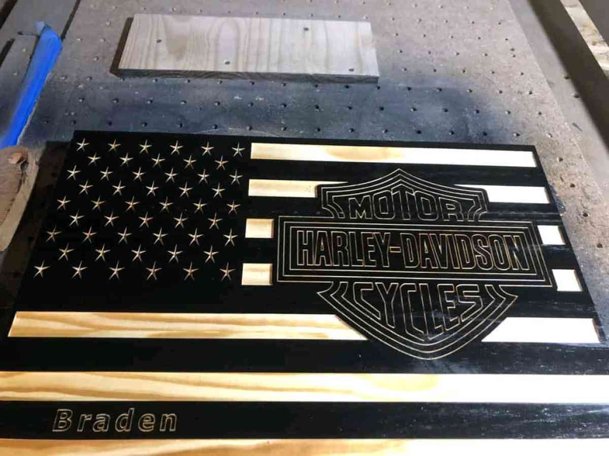 16x24 custom wooden Harley flags - Butler, Pennsylvania