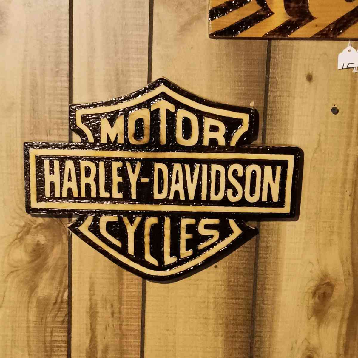 Harley Davidson pyrography - Bucksport, Maine - FleaMarketBay