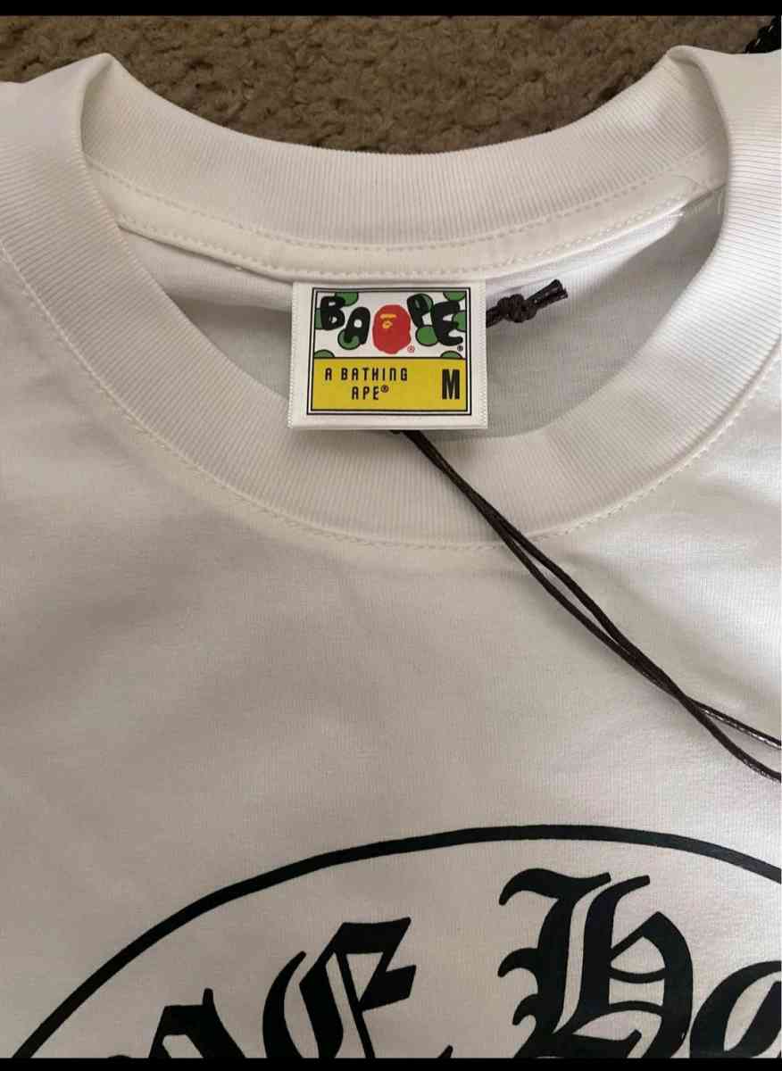 Bape Milo White Chrome Hearts Tee  Sizes S M L XL - Newnan, Georgia - FleaMarketBay