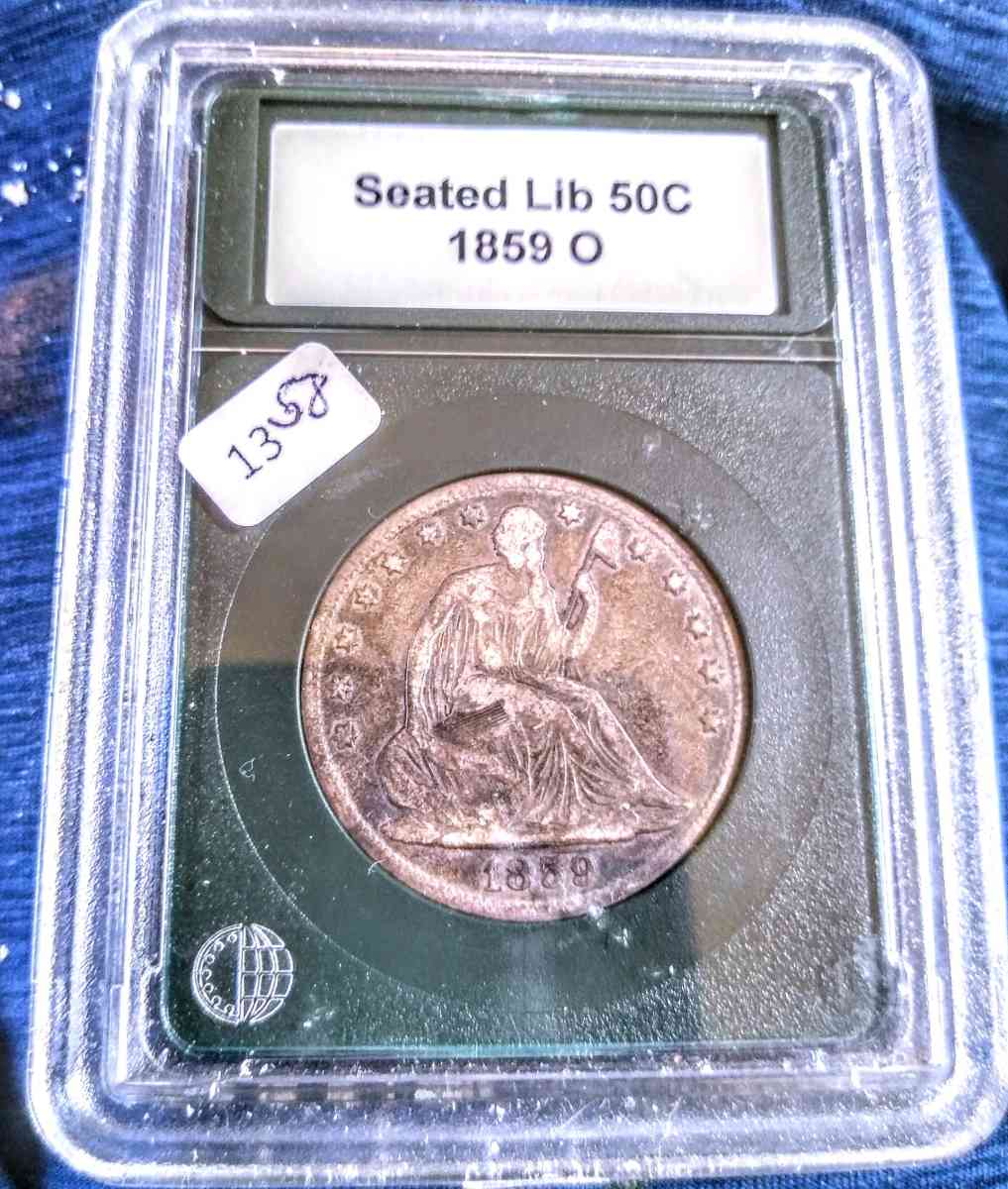 SEATED LIBERTY 50CENT PIECE - Danville, New Hampshire - FleaMarketBay