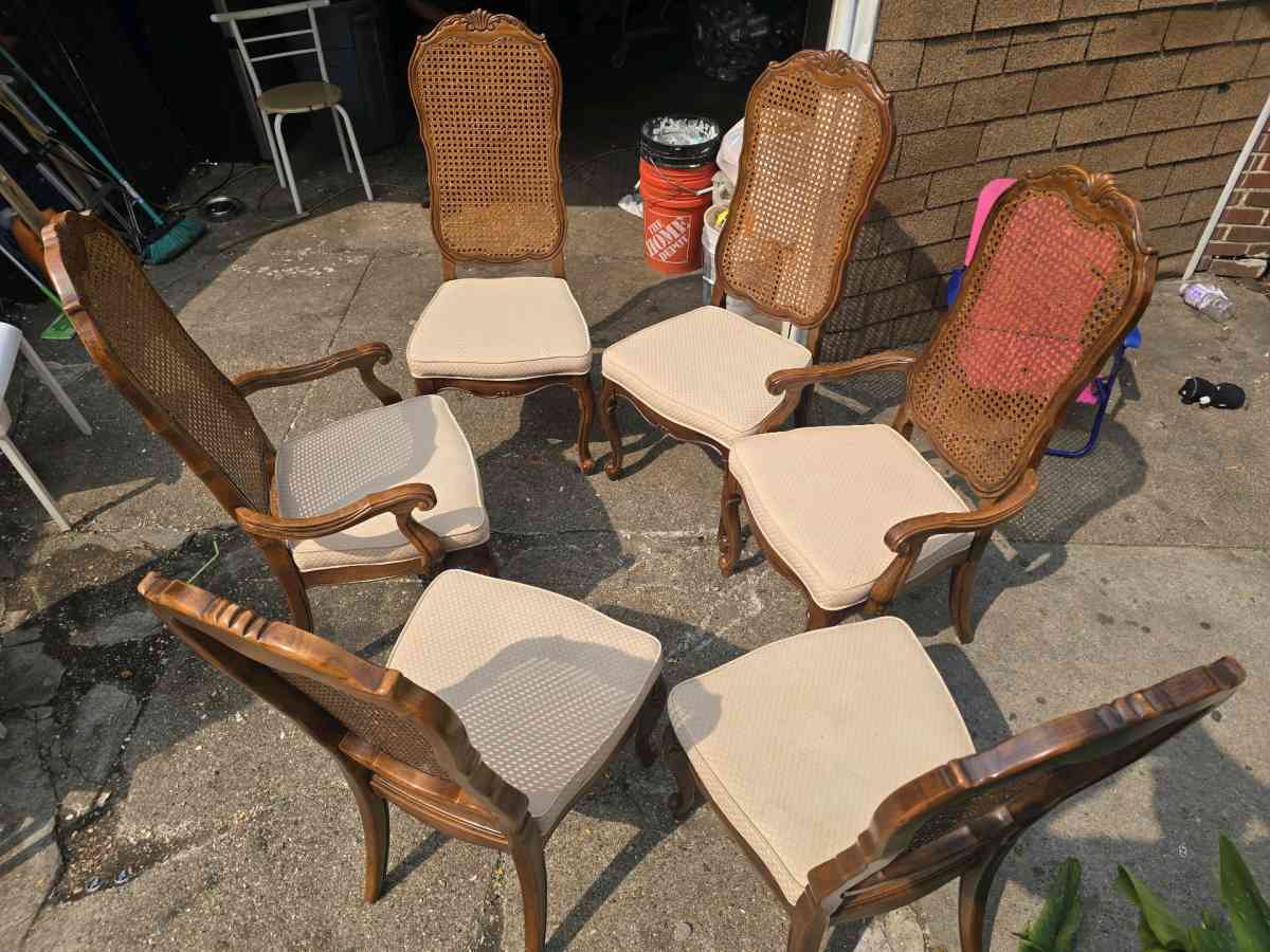 Antique Cane Back Dining Chair set of 6 - Flushing, New York - FleaMarketBay