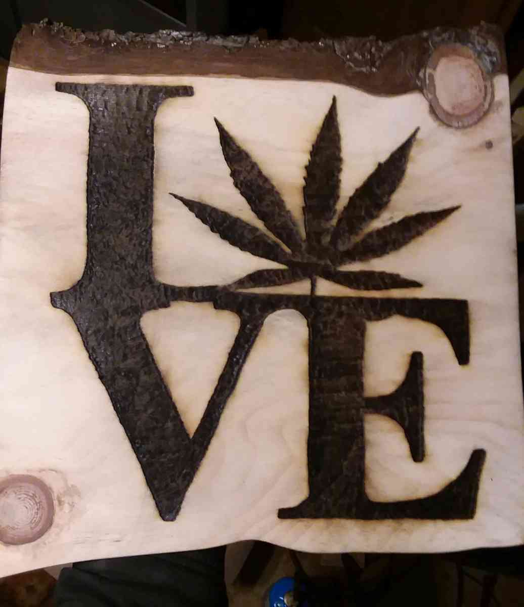 420 LOVE decor Pyrography