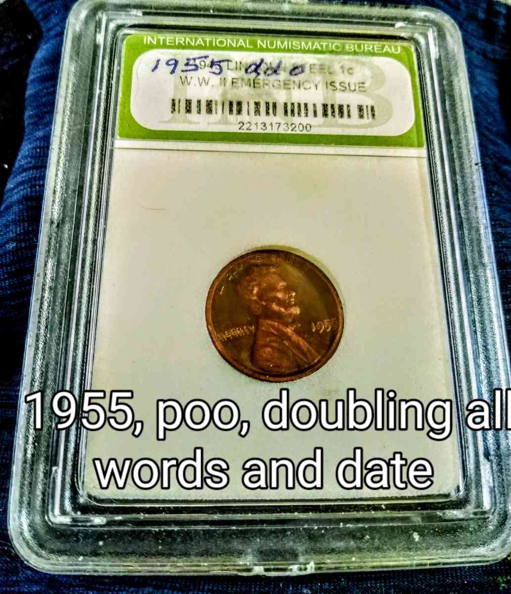 1955 ppo doubling all over the front of the coin - Danville, New Hampshire - FleaMarketBay