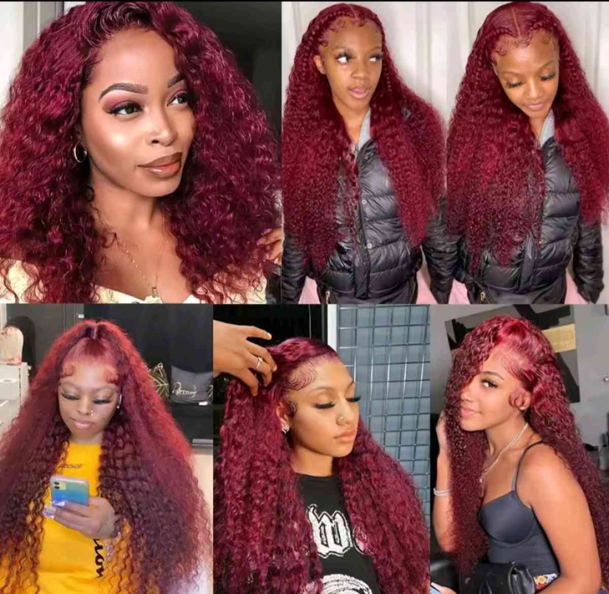 RedBurgundy Synthetic Wig - Orlando, Florida - FleaMarketBay