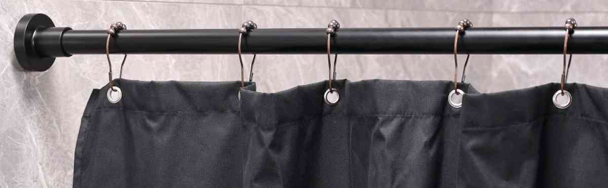 Black shower curtain rod expandable 43 to 75 inches - Los Angeles, California - FleaMarketBay