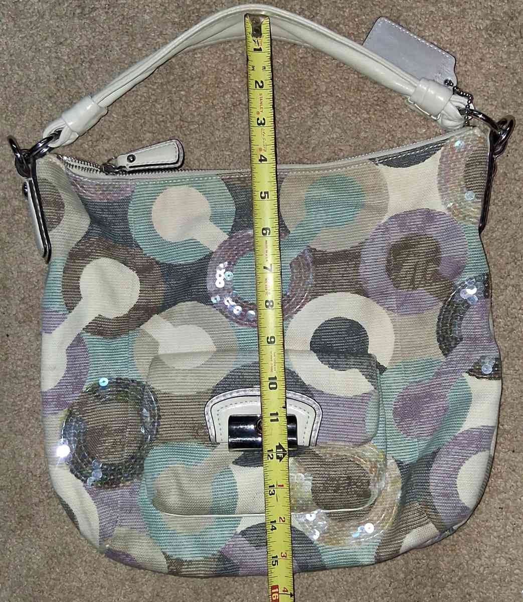 coach Kristin Multicolor Graphic Op Art Sequin Hobo Shoulder - Elysburg, Pennsylvania - FleaMarketBay