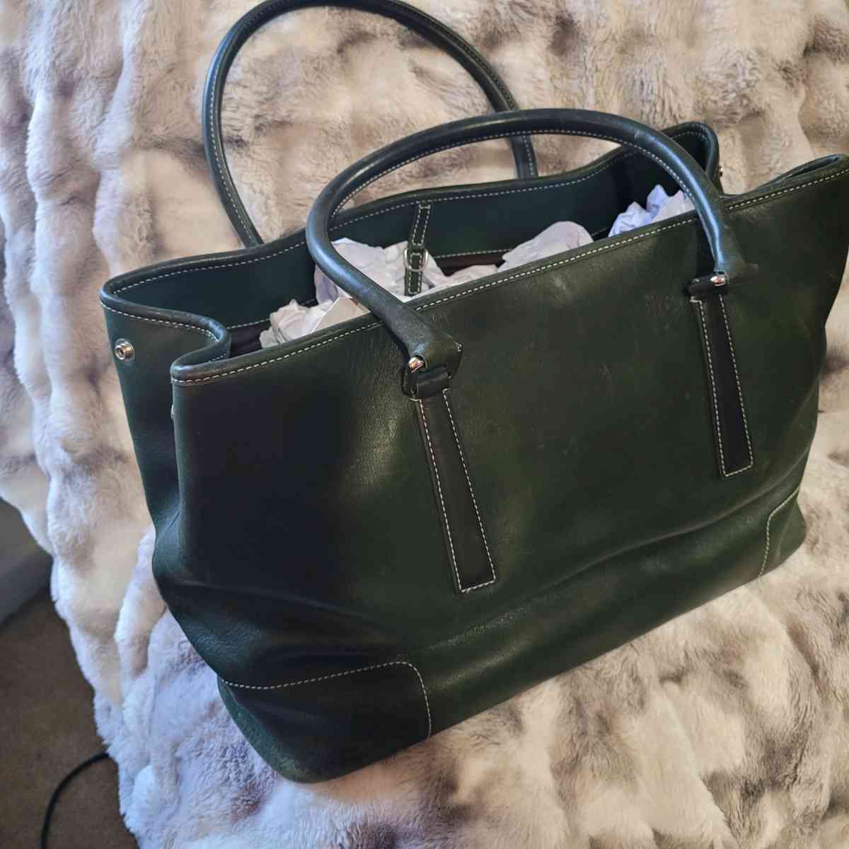 Vintage Hunter Green Coach bag - Branchville, South Carolina - FleaMarketBay