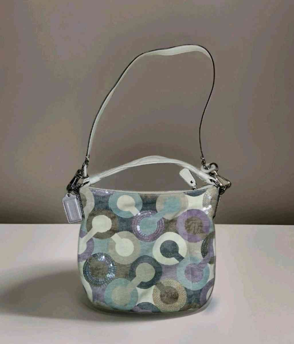 coach Kristin Multicolor Graphic Op Art Sequin Hobo Shoulder - Elysburg, Pennsylvania - FleaMarketBay