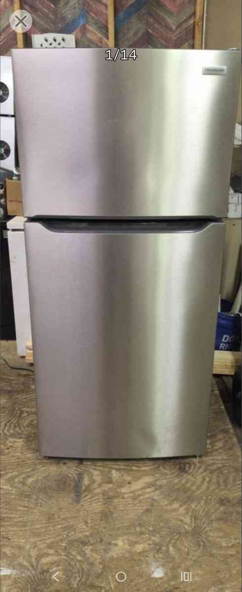 Frigidaire 19 Cu Ft Stainless Refrigerator Freezer  NEWER