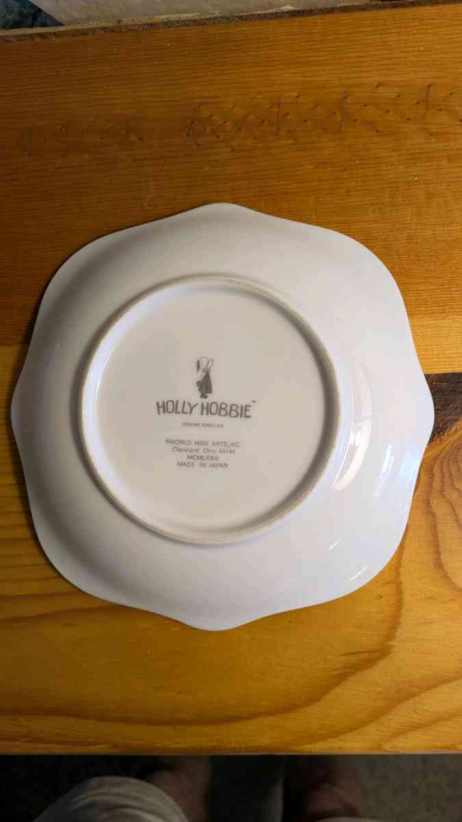 Holly Hobbie Scalloped Gold Trim Plate  Love is the Little T - Phoenix, Arizona - FleaMarketBay